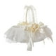 thumbnail image 4 of Elegante canasta de flores para bodas, con asa cómoda y lazo de hadas, contenedor de dulces de frutas, para decoración de fiestas, ceremonias de graduación y damas de honor. lechoso, 4 of 5