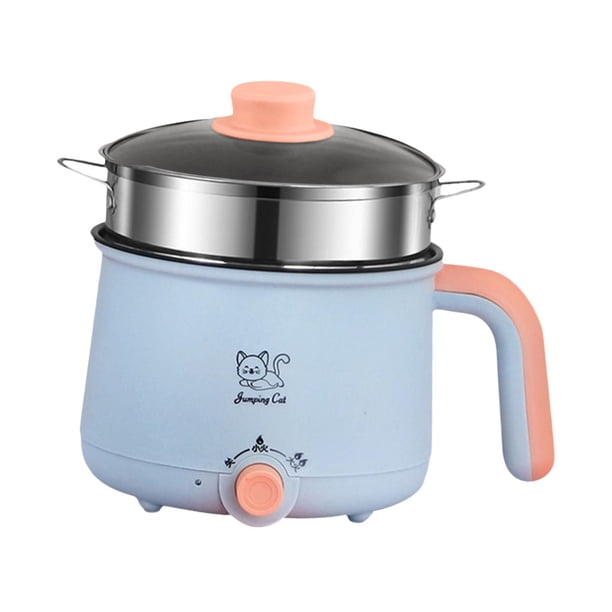 Olla Eléctrica De 1,8 L Ajustable Para El Hogar, Para Fideos, Sopa, Avena, Huevos, Vaporera De Acero