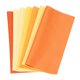 thumbnail image 1 of Uxcell 7Pcs 8" x 8" Paquetes de Tela de Algodón de Color Sólido Precortados, Naranja, 1 of 6