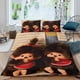 thumbnail image 2 of Monchhichi Conjunto de sábanas temático, trío de piezas, cómodo y amigable con la piel, diseño único, regalo de decoración para el hogar para familiares, amigos y fans,173X218cm, 2 of 6