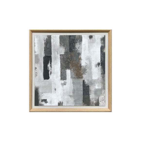 Cuadro Decorativo Abstracto Pintado a Mano Verticales II 70x70