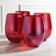 thumbnail image 2 of Set 12 Vasos Vidrio Bajos Full Color Rojo 480mL Allegra, 2 of 3