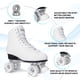 thumbnail image 4 of Patines de ruedas Nattork de piel sintética con diseño de cuádruple alto para mujer, color blanco, 4 of 7