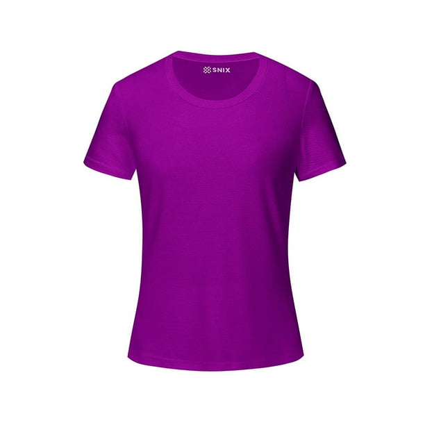 Polera Dry Fit Manga Corta Femenina Morado Talla M Lider