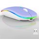 thumbnail image 1 of Ratón inalámbrico Bluetooth Guiheng recargable LED morado, 1 of 7