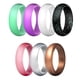 thumbnail image 1 of 7Pack 5.7mm de ancho flexible de silicona anillo de dedo de la boda de goma deporte anillo 6, 1 of 5