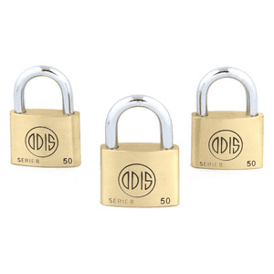 Pack 3 Candados Odis B50 50Mm - Llaves Iguales