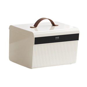 Magideal - Caja De Almacenamiento Bloqueable Contenedor Bloqueable Versátil Organizador Conveniente Conveniente Con Caja De Bloqueo De Bloqueo Codificado Para 28Cmx21Cmx18Cm