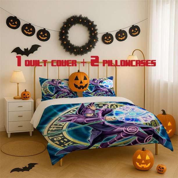 3pcs Gaming Ace Card Printed Bedding Set Soft Duvet Cover with 2 Pillowcases All Season Comfort