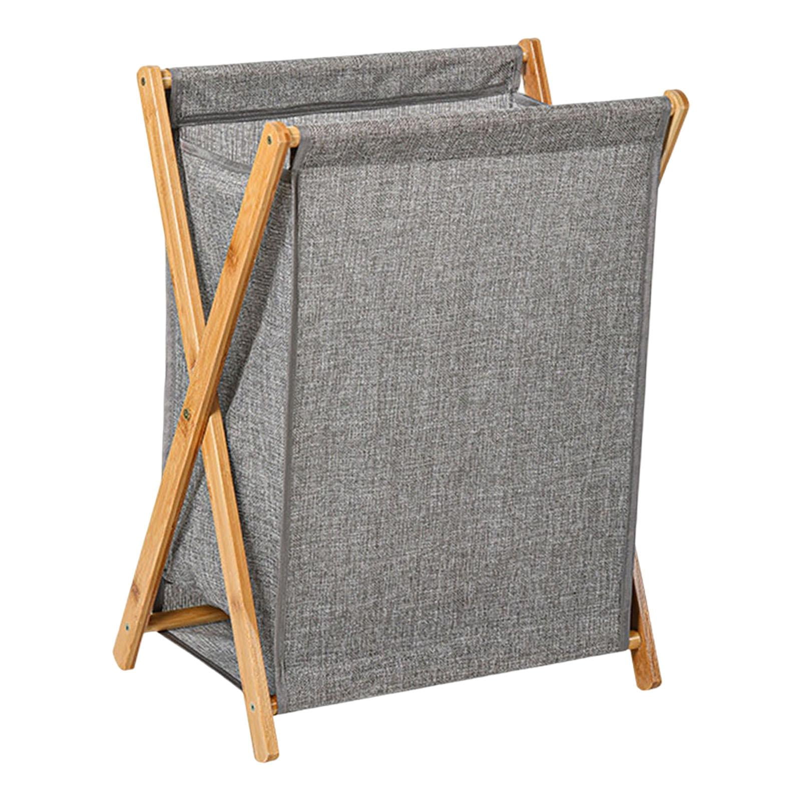Magideal - Cesto De Ropa Sucia Plegable De Bambú, Portátil, Fácil De Transportar, Abierto Para La Familia, Mantiene La Ropa Sucia Ordenadamente Guardada Gris 40x34x565cm