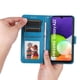 thumbnail image 5 of Funda tipo cartera FOXDOCK para Samsung Galaxy A22 4G , diseño girasol en relieve, cuero PU, cierre magnético, soporte y tarjetero, 5 of 5