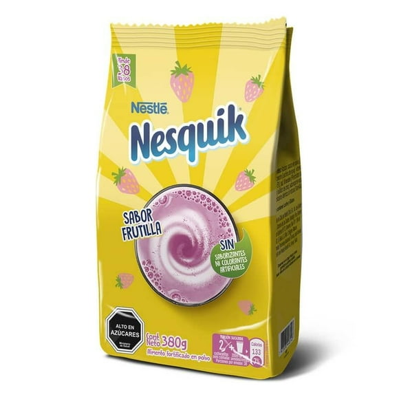 Saborizante de Leche Sabor Frutilla Bolsa, 380 g