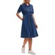 thumbnail image 4 of Vestido de Mezclilla para Mujer INSPIRE CHIC Abotonado de Manga Corta con Cinturón Casual Camisero de Mezclilla XL Azul Oscuro, 4 of 6