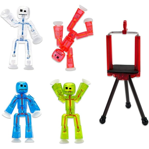 Conjunto de 4 Figuras de Acción Posables Zing Stikbots