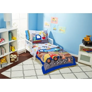 Milsleep - Juego De Cama Infantil De 4 Piezas Under Construction