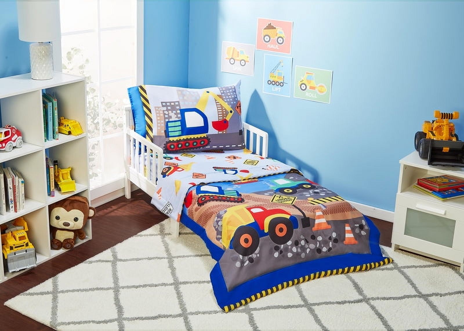 Milsleep - Juego De Cama Infantil De 4 Piezas Under Construction
