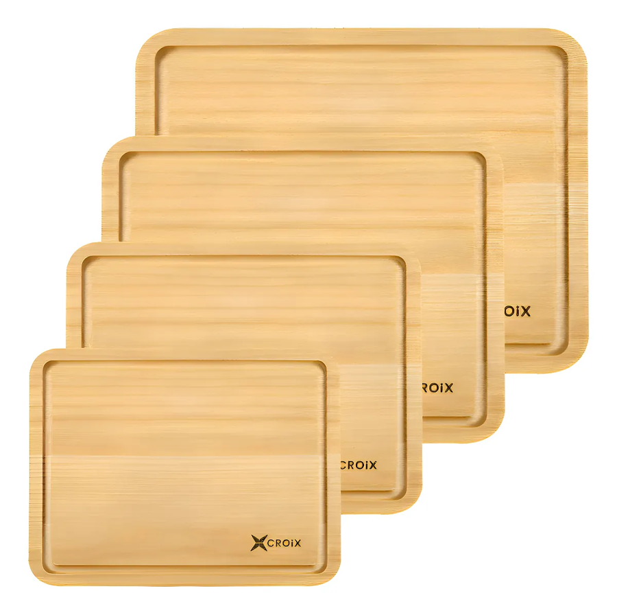 Genérico - Set De 4 Tablas De Bamboo Croix Para Picar Y Cortar