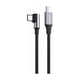 thumbnail image 1 of Cable Motomo Game Playing, USB-C en Angulo a USB-C, Trenzado, Carga Rápida 20W, Color Negro, 1 of 2