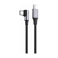Cable Motomo Game Playing, Usb-C En Angulo A Usb-C, Trenzado, Carga Rápida 20W, Color Negro