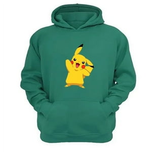 Genérico - Polerón Canguro Pikachú Verde Aguamarina Talla Xs Unisex