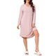 thumbnail image 1 of INSPIRE CHIC Camisones de Mujer Camisón de Manga Larga Vestido de Dormir Cuello en V Vestido de Noche 2026 Otoño Invierno Vestido de Sueño Suave S Rosa, 1 of 6