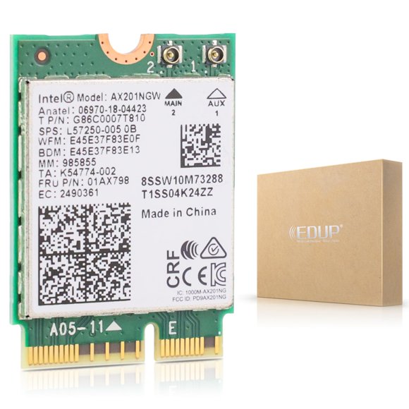 Tarjeta Wi‑Fi EDUP Intel AX201NGW Bluetooth 5.2 2400 Mbps
