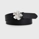 thumbnail image 2 of Cinturón Mujer Hebilla Flor Estilo Boho Chic negro Talla Única, 2 of 4