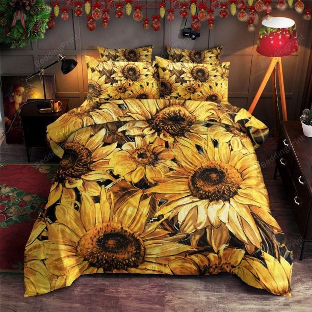 Sunflowerding Quilt Duvet Cover Set Bed Linen Doona Cover Children3-Piece Bedding Set