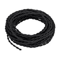 Magideal - Cable De Luz Colgante, Accesorio De Iluminación, Cable Diy 5M Vintage Con Cuerda De Cáñamo, Cable De Lámpara, Cable De Lámpara Para Industrial, Granja Negro