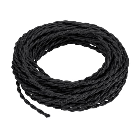 Magideal - Cable De Luz Colgante, Accesorio De Iluminación, Cable Diy 5M Vintage Con Cuerda De Cáñamo, Cable De Lámpara, Cable De Lámpara Para Industrial, Granja Negro