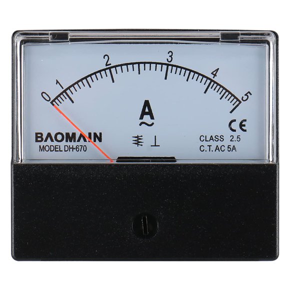 Amperímetro Baomain DH-670 AC 0-5 A Clase 2.5 Analógico