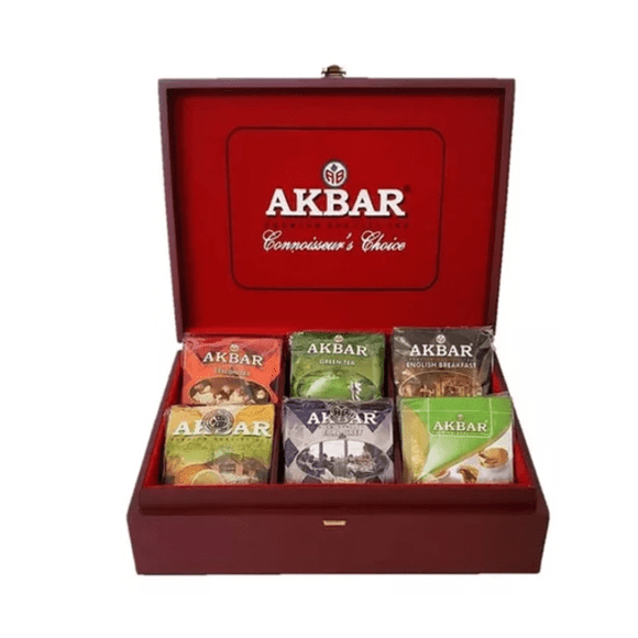 Té Akbar En Caja De Madera Connoisseurs Choice -6 Variedades