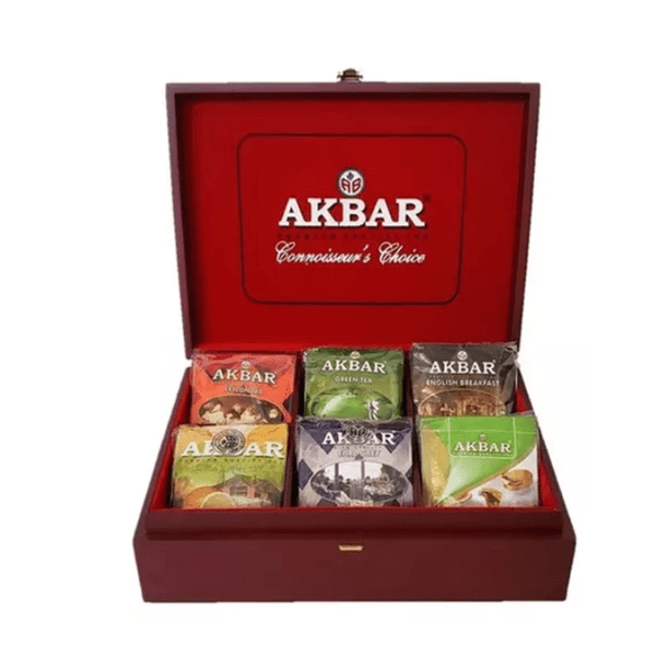Té Akbar En Caja De Madera Connoisseurs Choice -6 Variedades