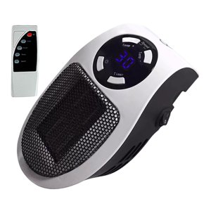 Magideal - Calentador Pequeño, Calentador Portátil Con Control Remoto, Enchufe Adaptador De Ee. Uu., Sin Aspas, Compacto, Versátil, Calentador Personal Para El