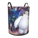 thumbnail image 2 of Baymax Cesta de lavandería de gran capacidad redonda con asa, bolsa para ropa sucia plegable, almacenamiento para dormitorio, baño y lavadero 44x35 cm, 2 of 6