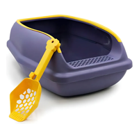 Genérico - Arenero Abierto Baño Sanitario Gatos Grande Con Pala Morado