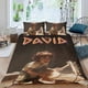 thumbnail image 2 of David Conjunto de sábanas temático, trío de piezas, cómodo y amigable con la piel, diseño único, regalo de decoración para el hogar para familiares, amigos y fans,173cm *218cm, 2 of 6