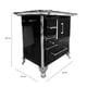 thumbnail image 3 of Cocina A Leña Llaima Mueble 90 Negra, 3 of 3