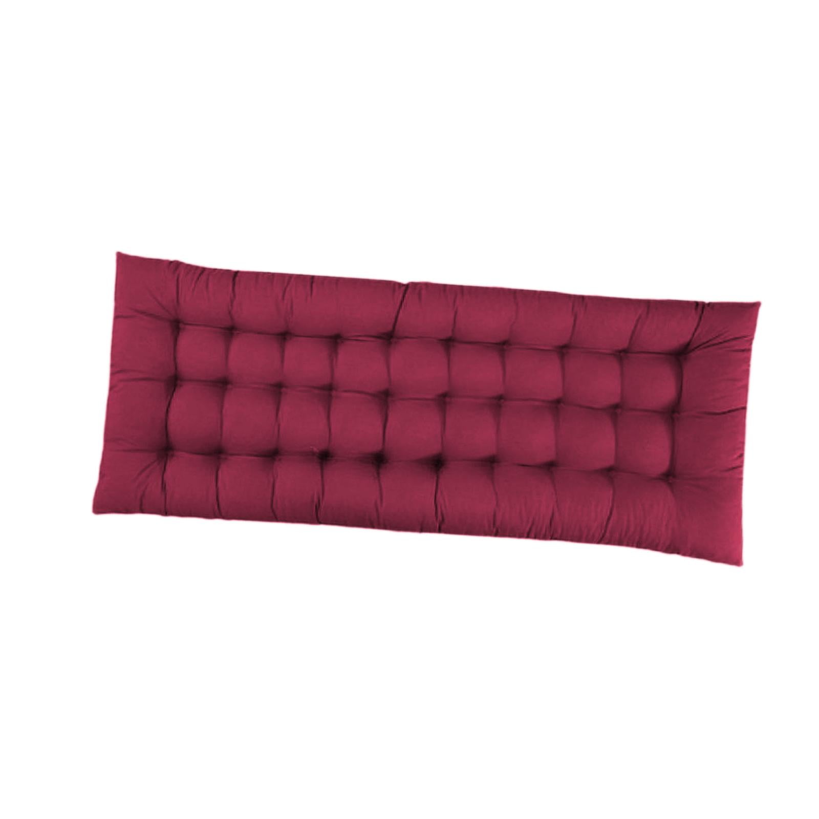 Magideal - Cojín De Asiento Con Respaldo Alto, Funda De Poliéster Grueso, Lazos Adjuntos, Relleno De Espuma Epe, Repuesto Para Sillón Reclinable Mecedor, Adecuad Rojo