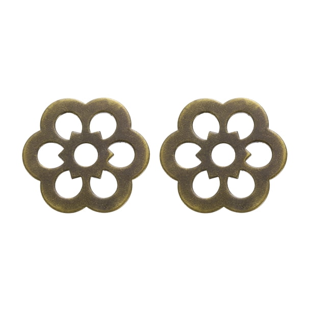 Uxcell 2pack Placa Trasera de Pomo de Gabinete, Forma de Flor de Ciruelo de 1.26 Pulgadas