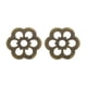 thumbnail image 1 of Uxcell 2pack Placa Trasera de Pomo de Gabinete, Forma de Flor de Ciruelo de 1.26 Pulgadas, 1 of 6