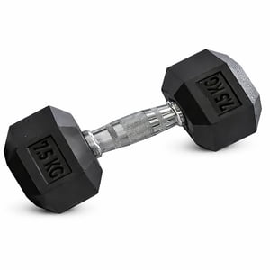 Genérico - Mancuerna Profesional Hexagonal 7,5Kg Fitness Alta Densidad