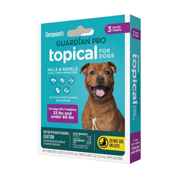Sergeant's Pulgas y Garrapatas 15‑30 kg – Suministro de 3 meses