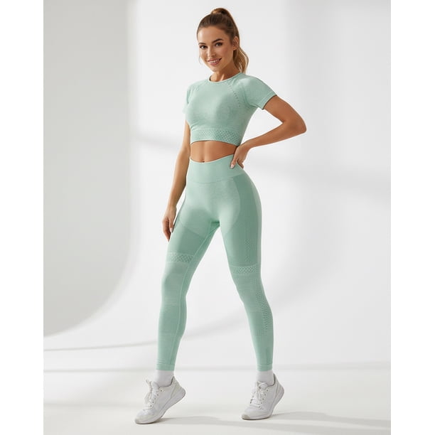 Conjunto Mujer Deportivo Peto Manga Corta Push Up
