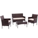 thumbnail image 2 of Juego de Terraza 4 Piezas Rattan Café Resistente, 2 of 2