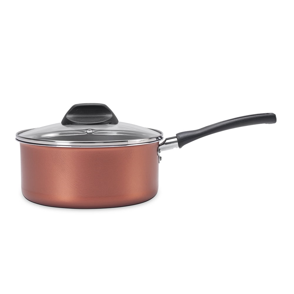 Brinox - Olla Con Tapa De Aluminio Y Pro-flon Color Cobre Linea Clove Ø16cm 1,30l