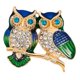 thumbnail image 1 of Novedad Owl Lover Broche Pin Vintage Mujeres Rhinestone Esmalte Aleación Broche, 1 of 5