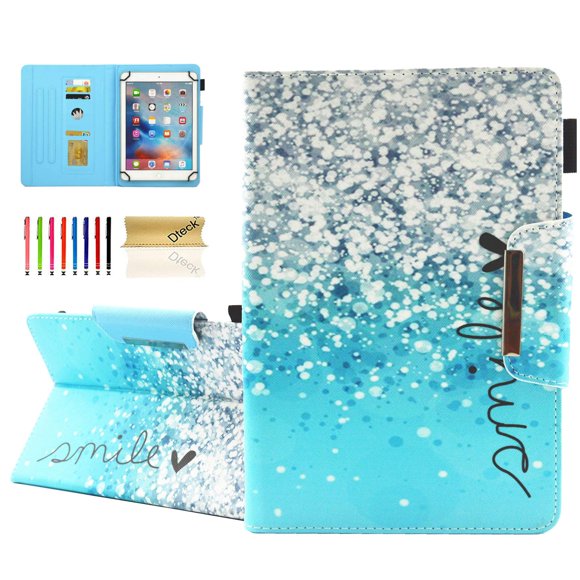 Funda para tablet Dteck universal 24‑26 cm estilo folio azul arena