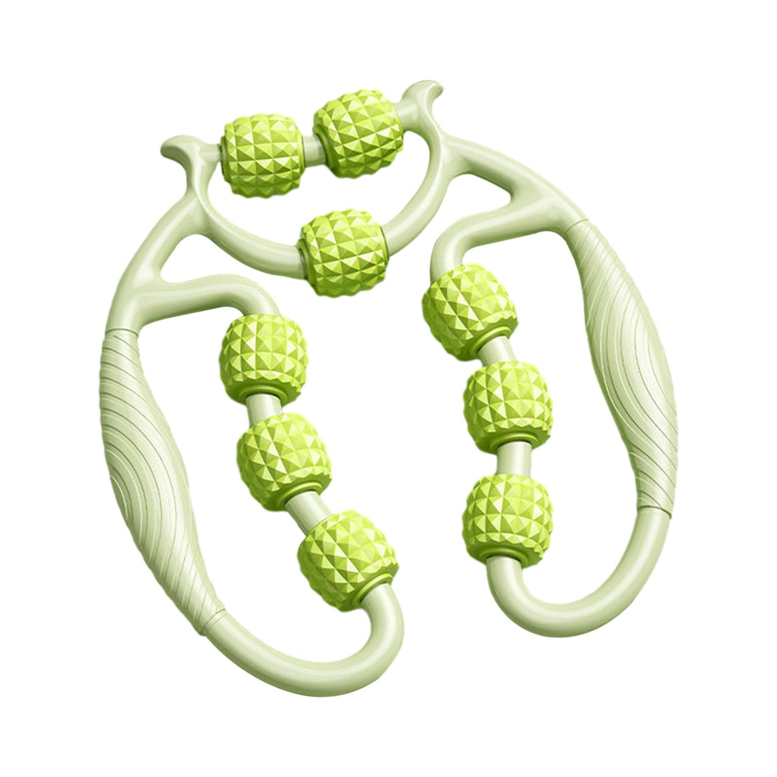 Ioensy - 9 Ruedas Rodillo Muscular Dispositivo De Estufa Resistente Multiusos Brazo Pierna Masajeador Verde