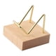 thumbnail image 3 of Soporte De Exhibición Base De Madera Brazo De Metal Para Soporte De Racimo De Cristal De ágata Dorado, 3 of 3